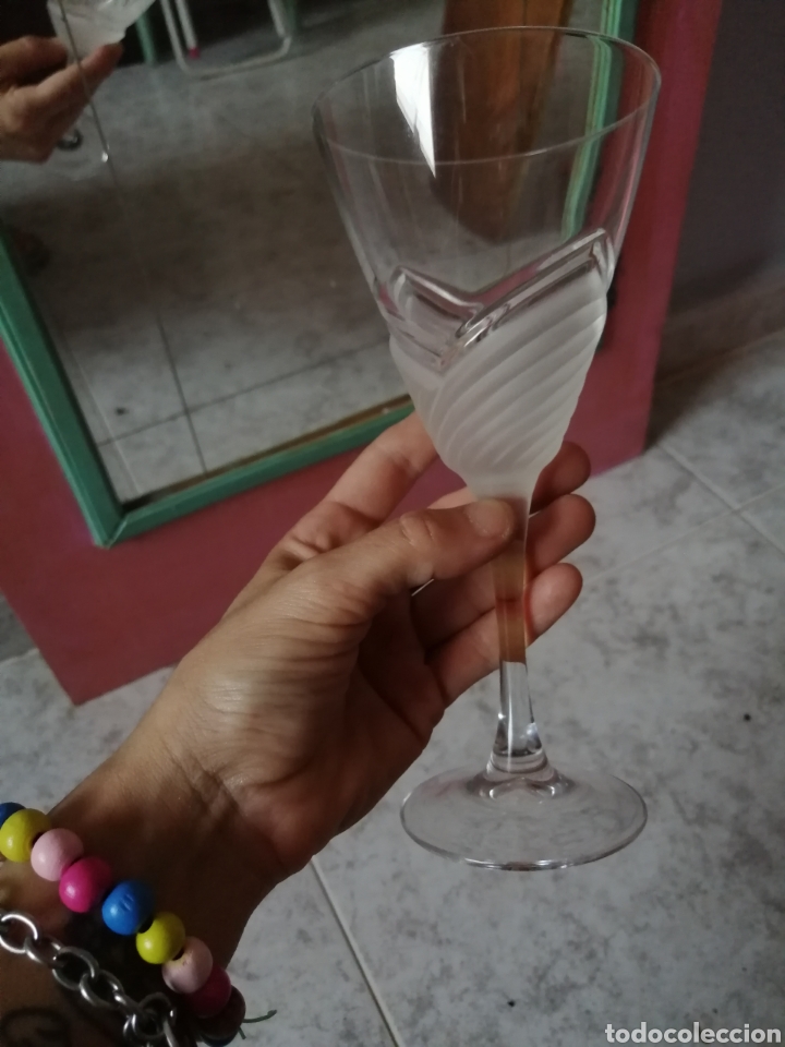 Antig&uuml;edades: Copas de cristal tallado - Foto 8