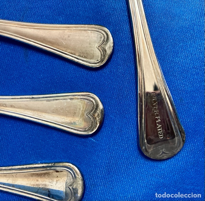 Antig&uuml;edades: 6 CUCHARILLAS (SILVER PLATED) NUEVAS - Foto 4