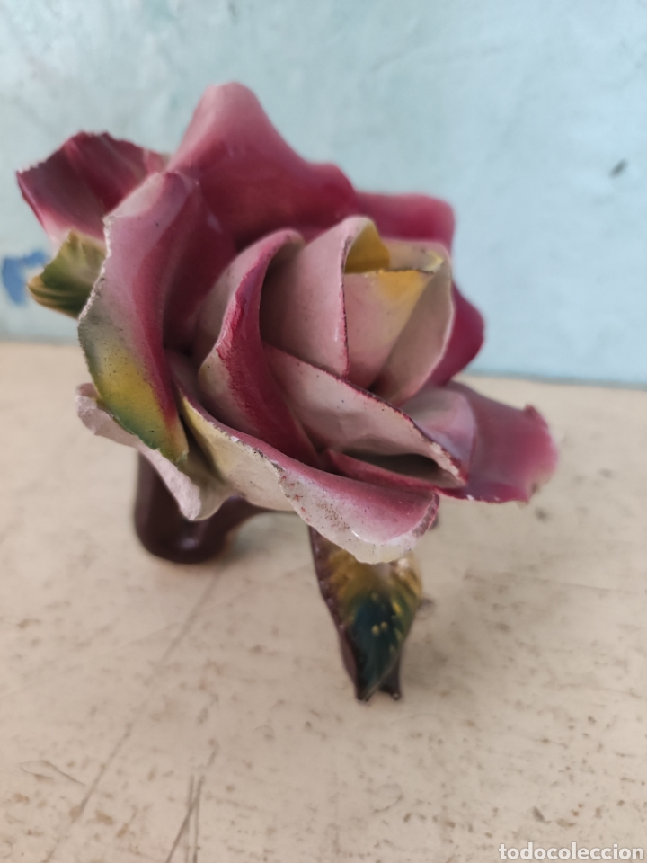 Antig&uuml;edades: Rosa de cer&aacute;mica - Foto 4