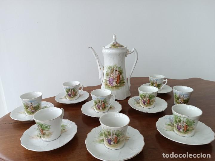 Antig&uuml;edades: Juego caf&eacute; Limoges Art nouveau - Foto 1