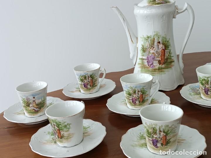Antig&uuml;edades: Juego caf&eacute; Limoges Art nouveau - Foto 2