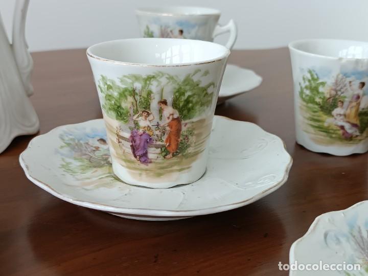 Antig&uuml;edades: Juego caf&eacute; Limoges Art nouveau - Foto 9