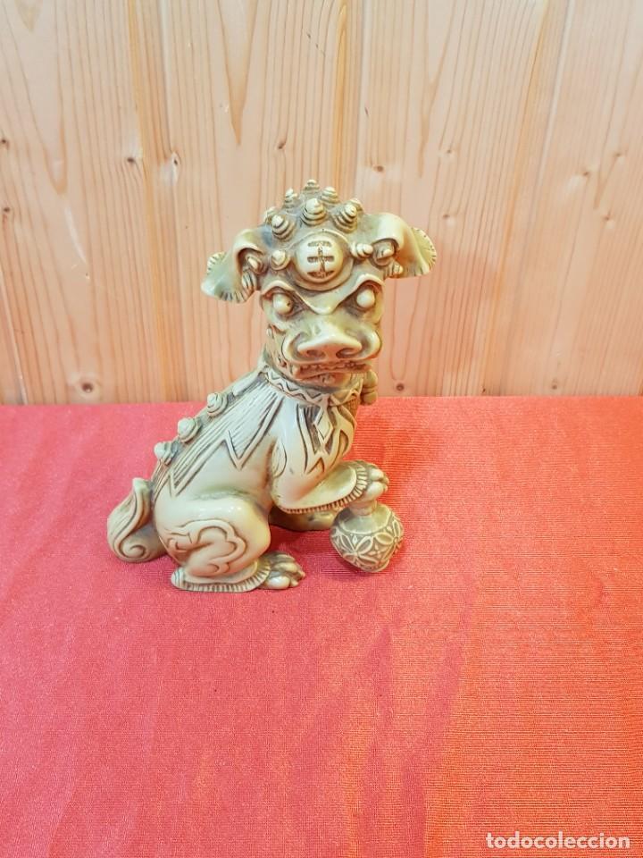 Antig&uuml;edades: PERRO FOO ALABASTRO TALLADO - Foto 2