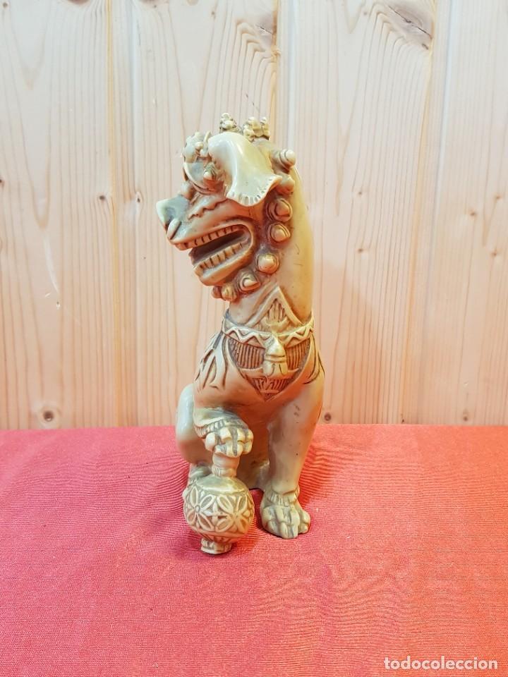 Antig&uuml;edades: PERRO FOO ALABASTRO TALLADO - Foto 5