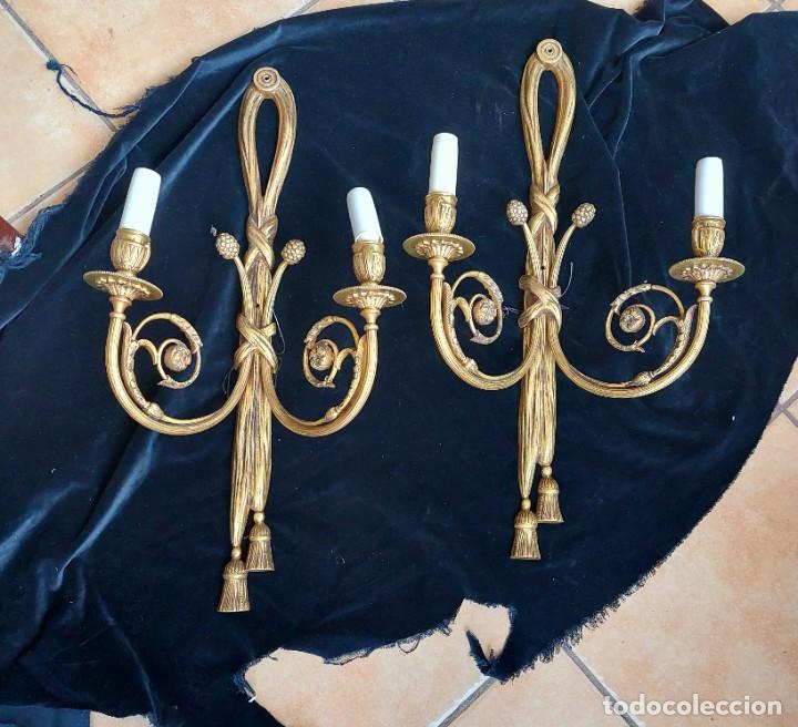 Antig&uuml;edades: Pareja de apliques estilo Imperio - Foto 1