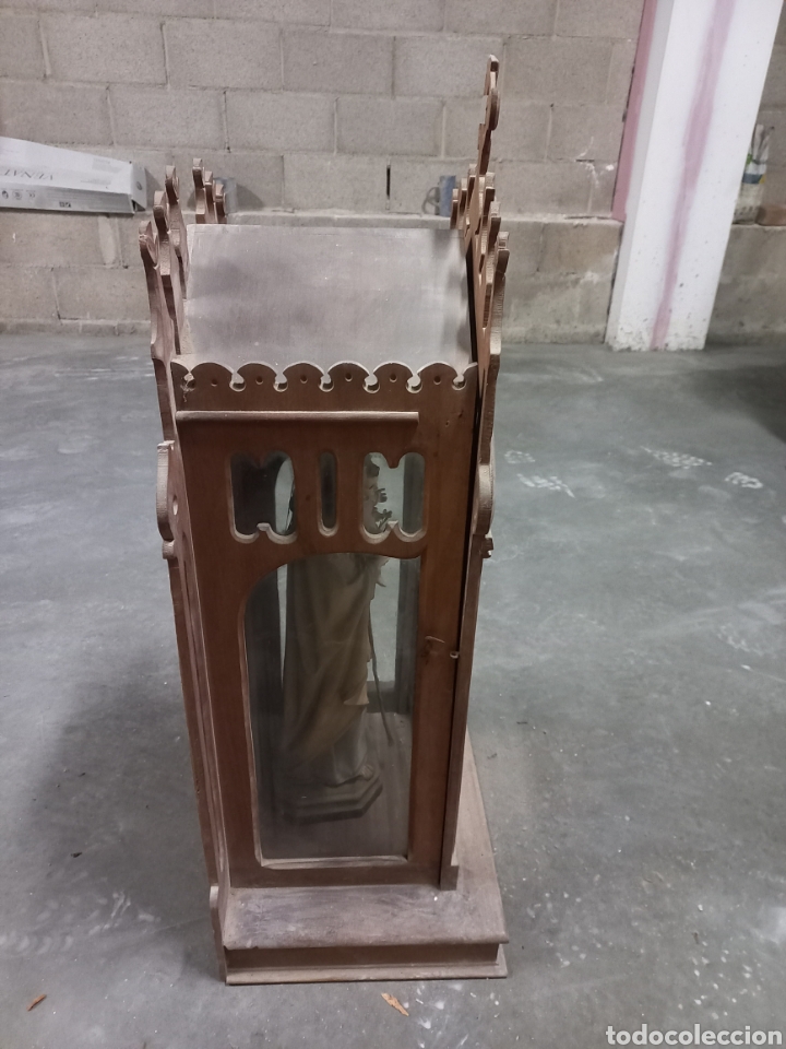 Antig&uuml;edades: Capilla de madera para imagen religiosa. - Foto 5