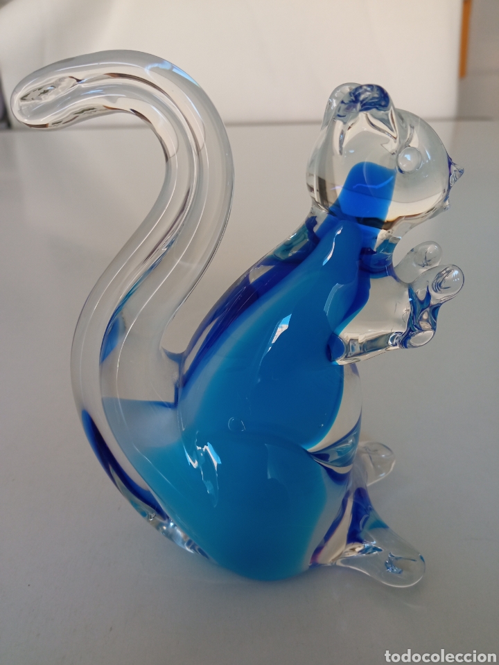 Antig&uuml;edades: Figura de ardilla en cristal macizo de Murano - Foto 3