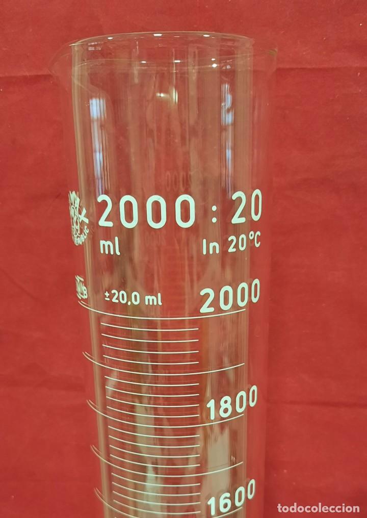 Antig&uuml;edades: GRAN PROBETA GRADUADA DE VIDRIO DE 2000 ml. - Foto 3