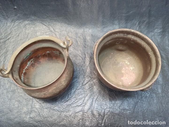 Antig&uuml;edades: Decorativos calderos de cobre. C62 - Foto 2