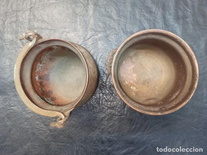 Antig&uuml;edades: Decorativos calderos de cobre. C62 - Foto 6