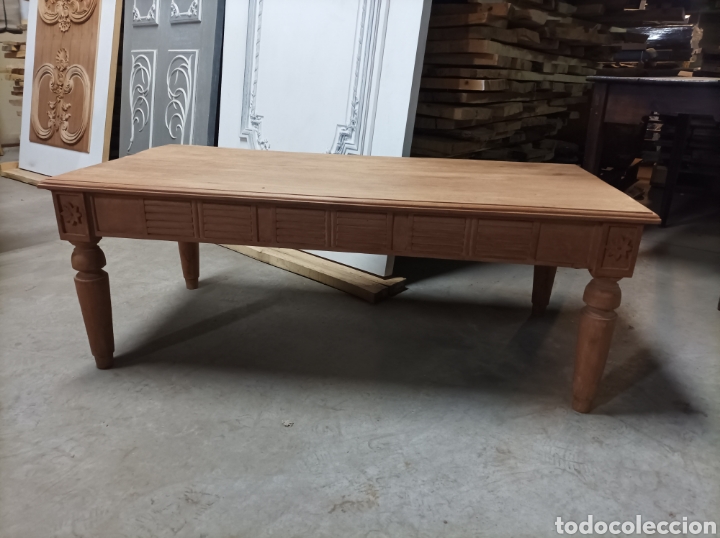 Antig&uuml;edades: Mesa caf&eacute; madera natural - Foto 2