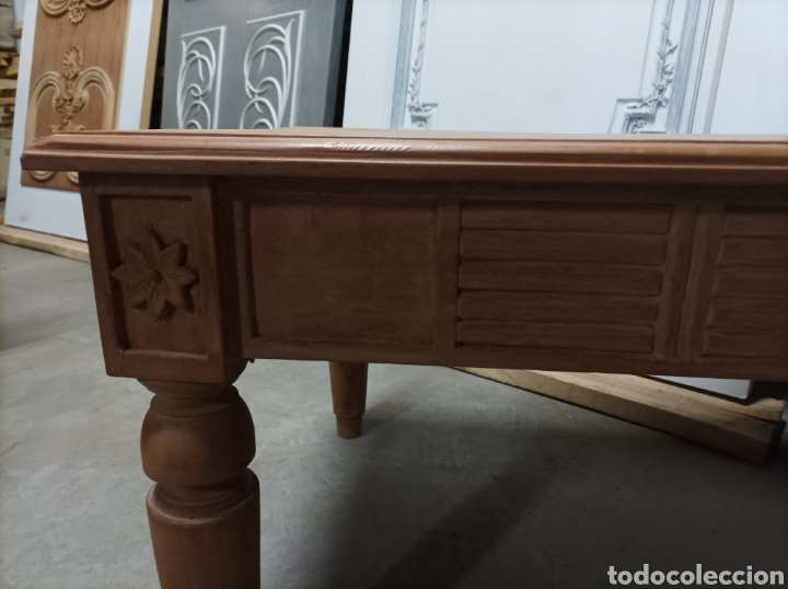 Antig&uuml;edades: Mesa caf&eacute; madera natural - Foto 4