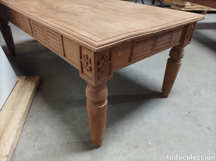 Antig&uuml;edades: Mesa caf&eacute; madera natural - Foto 1
