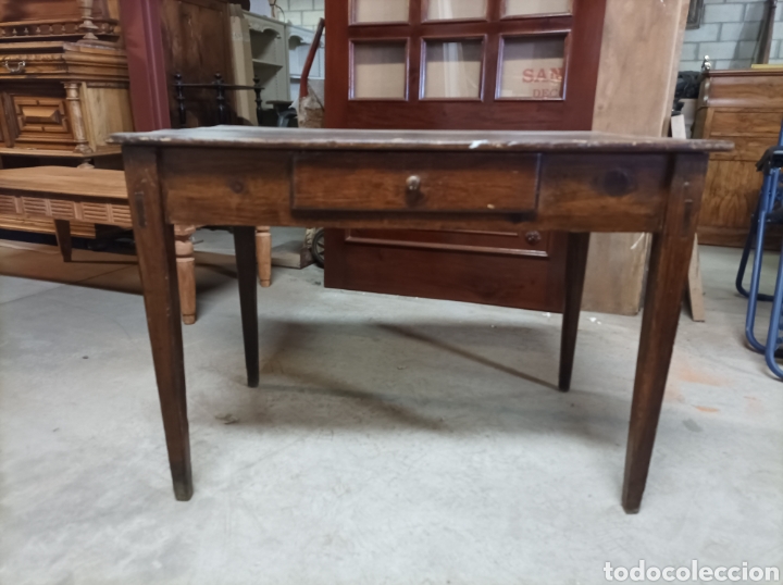 Antig&uuml;edades: Mesa r&uacute;stica en madera de pino - Foto 3