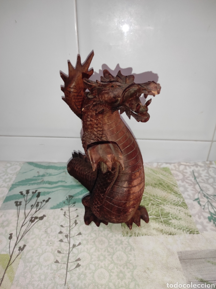 Antig&uuml;edades: Drag&oacute;n talla de madera - Foto 1