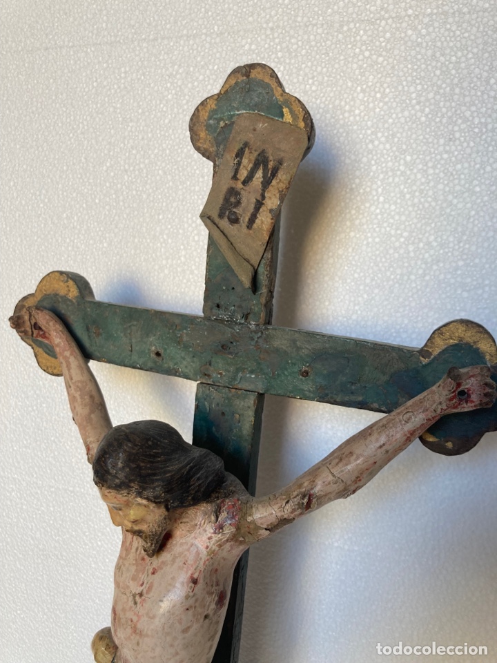 Antig&uuml;edades: Talla cristo popular antiguo - Foto 5