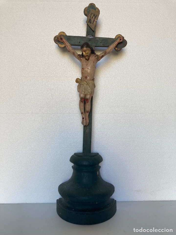 Antig&uuml;edades: Talla cristo popular antiguo - Foto 1