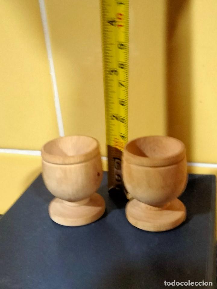 Antig&uuml;edades: Vasos chupito de madera - Foto 3