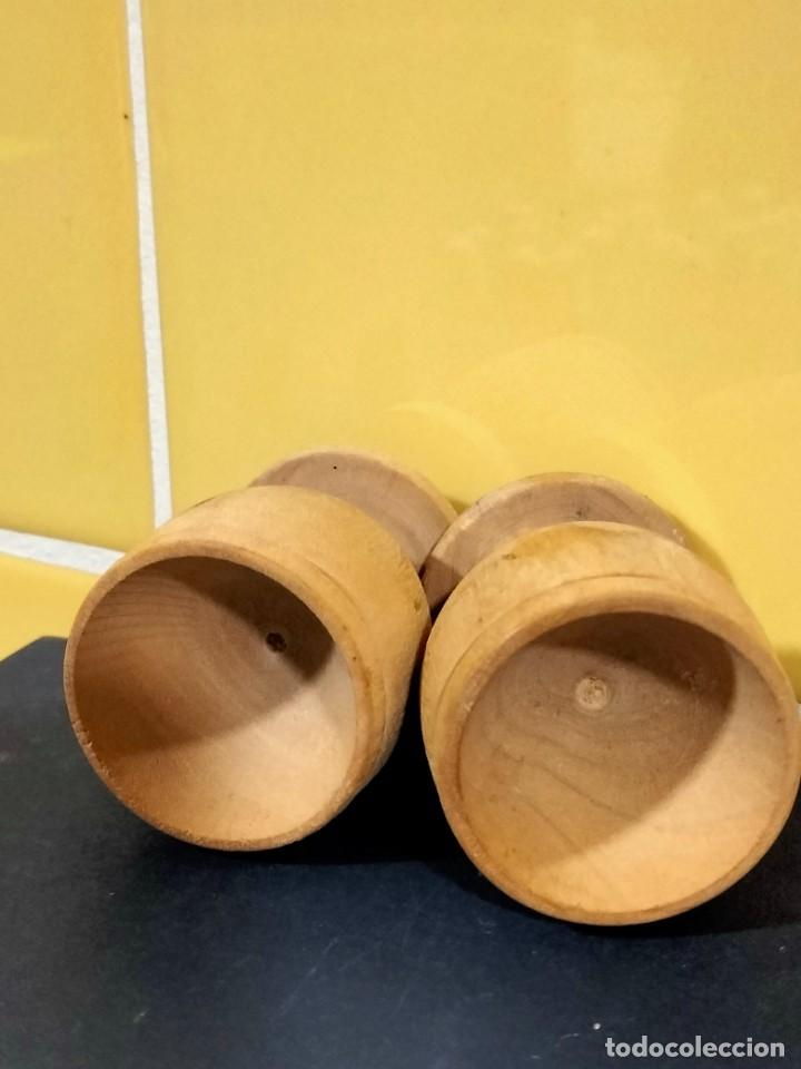 Antig&uuml;edades: Vasos chupito de madera - Foto 5