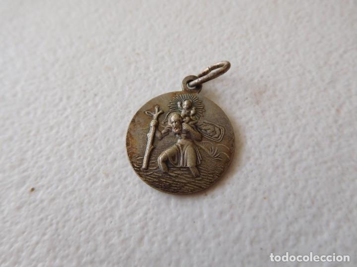 Antig&uuml;edades: Medalla antigua de plata San Cristobal - Foto 2