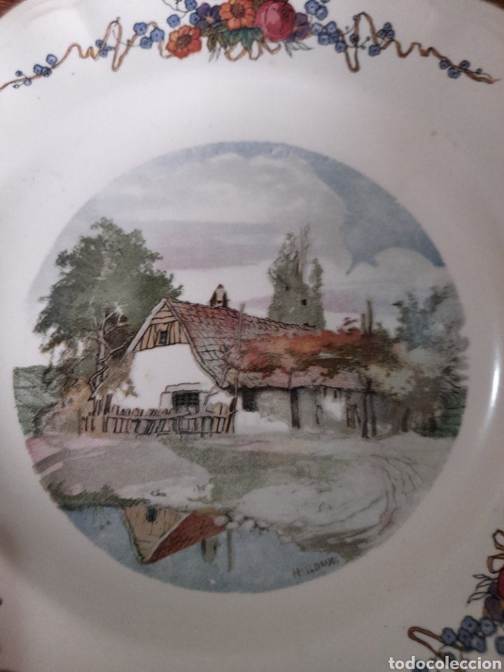 Antig&uuml;edades: Plato Sarreguemines Obernai - Foto 3