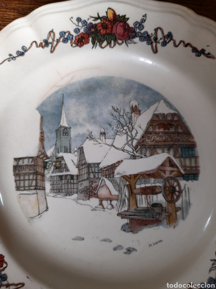 Antig&uuml;edades: Plato Sarreguemines Obernai - Foto 4