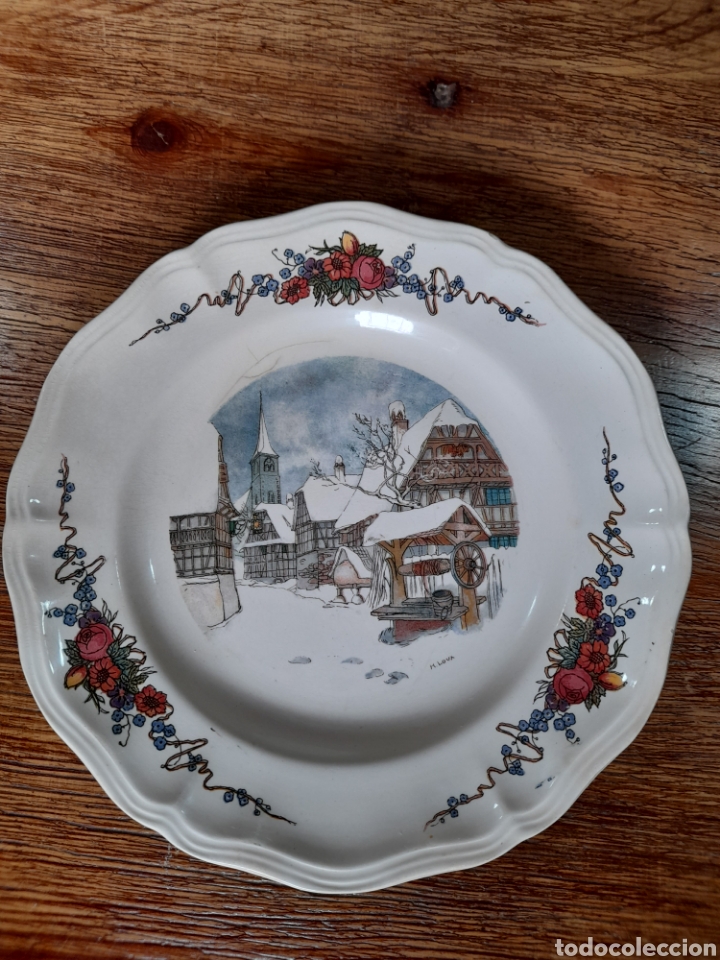 Antig&uuml;edades: Plato Sarreguemines Obernai - Foto 1