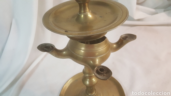 Antig&uuml;edades: L&Aacute;MPARA DE ACEITE DE BRONCE - Foto 4