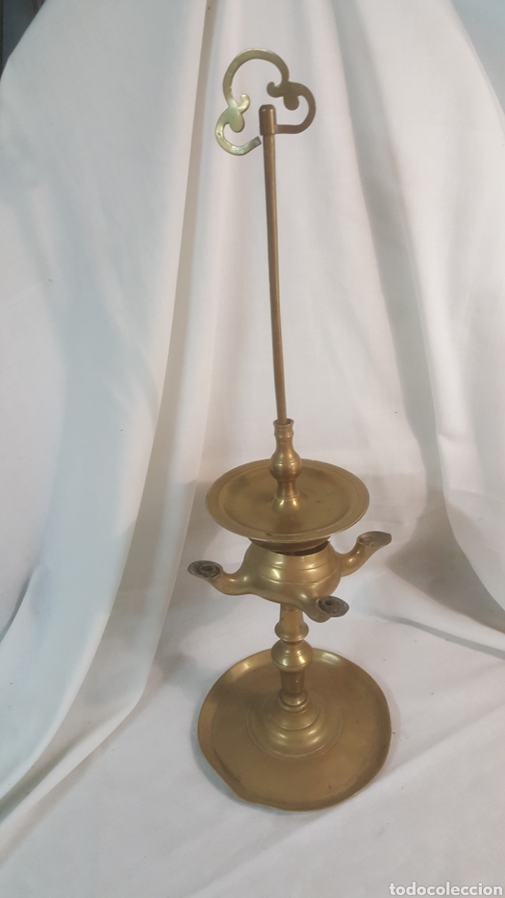 Antig&uuml;edades: L&Aacute;MPARA DE ACEITE DE BRONCE - Foto 1