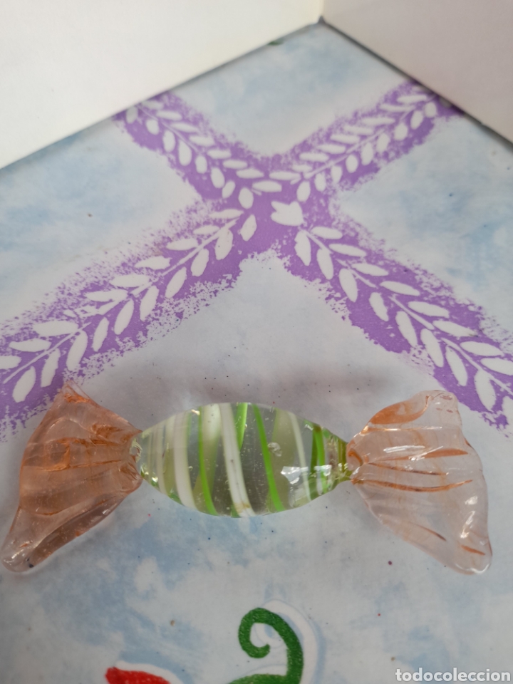 Antig&uuml;edades: CARAMELO DE CRISTAL DE MURANO 8 cm - Foto 1