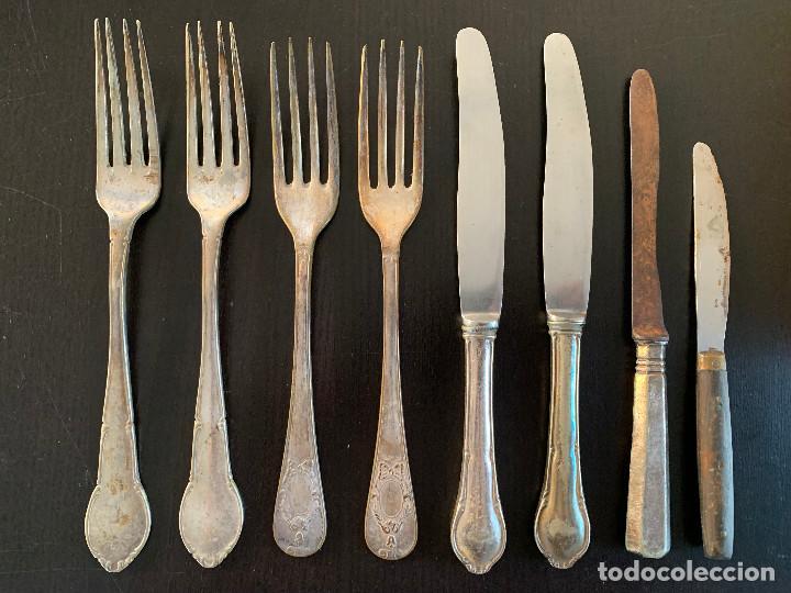 Antig&uuml;edades: Lote Cubiertos Antiguo S.XIX - Foto 2