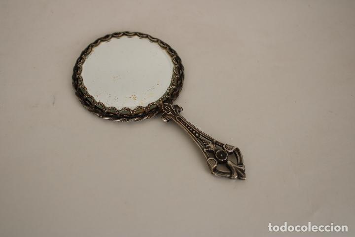 Antig&uuml;edades: antiguo espejo de bolso de plata - Foto 2