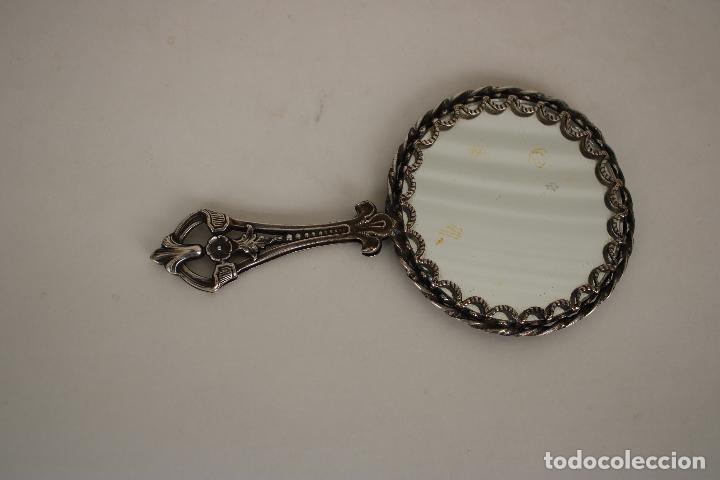 Antig&uuml;edades: antiguo espejo de bolso de plata - Foto 3