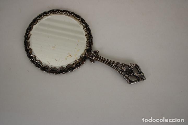 Antig&uuml;edades: antiguo espejo de bolso de plata - Foto 1