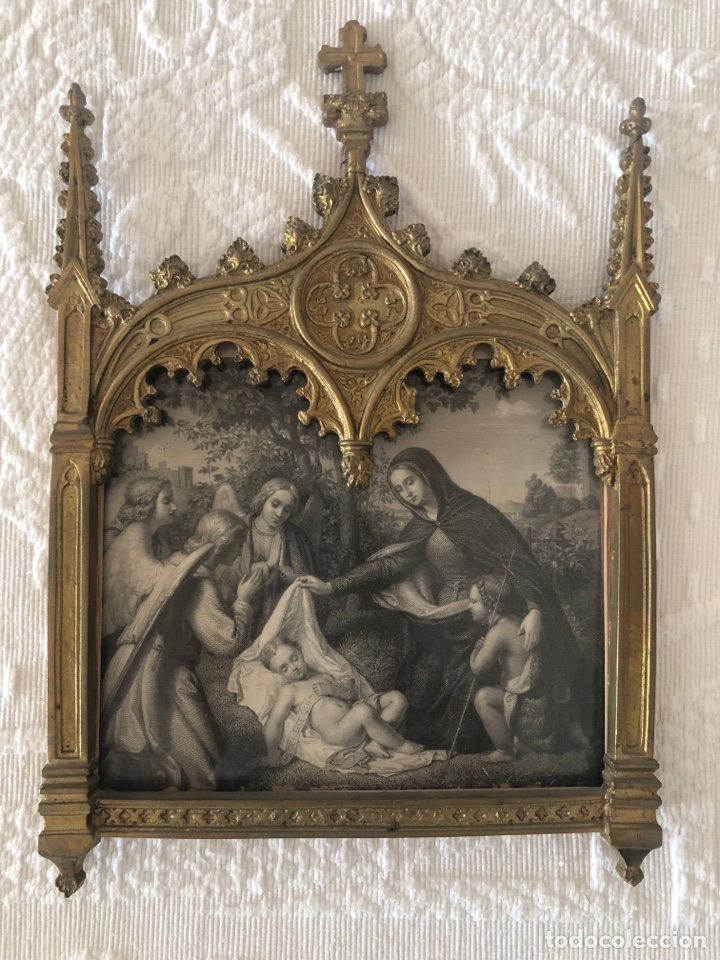 Antig&uuml;edades: Marco en bronce estilo g&oacute;tico - Foto 1