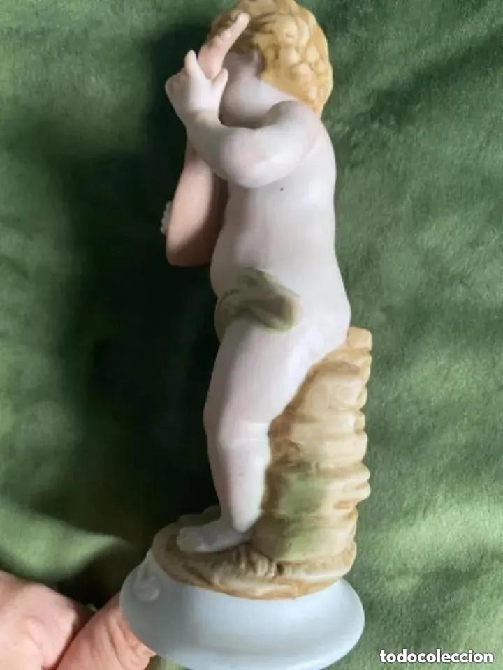 Antig&uuml;edades: FIGURA ANGELITO TOCANDO EL LAUD - Foto 4