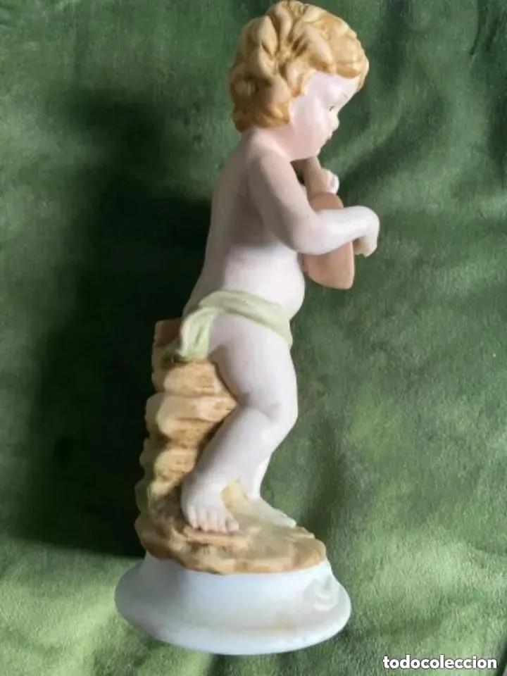 Antig&uuml;edades: FIGURA ANGELITO TOCANDO EL LAUD - Foto 5