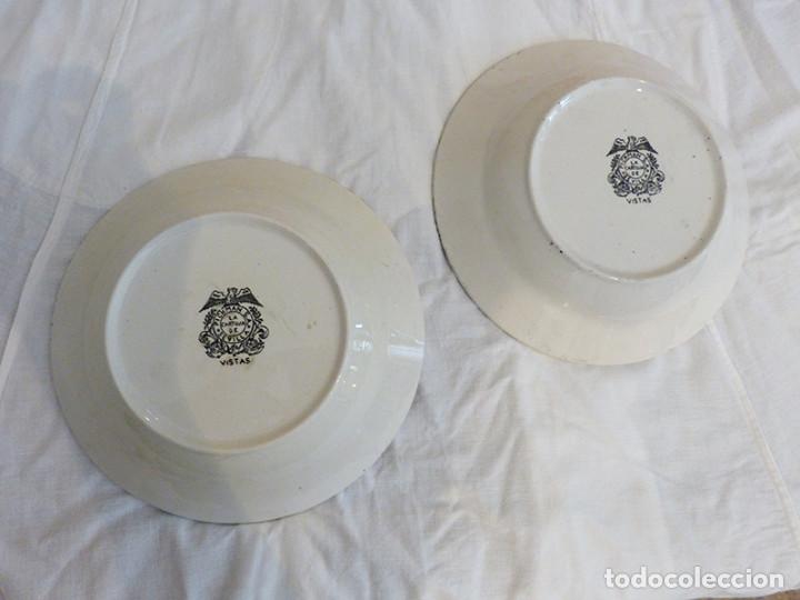 Antig&uuml;edades: 2 platos Pickman 1892-1899 - Foto 3