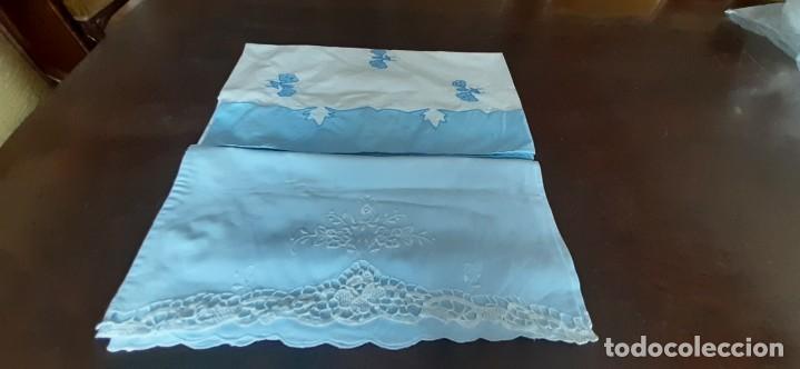Antig&uuml;edades: LOTE DE 2 FUNDAS DE ALMOHADA. - Foto 1
