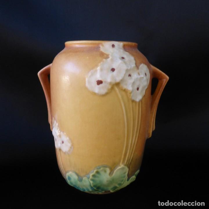 Antig&uuml;edades: ANTIGUO JARRON FLORERO CERAMICA ROSEVILLE U.S.A. ART DECO A&Ntilde;OS TREINTA S. XX ANTIQUE VASE CERAMIC