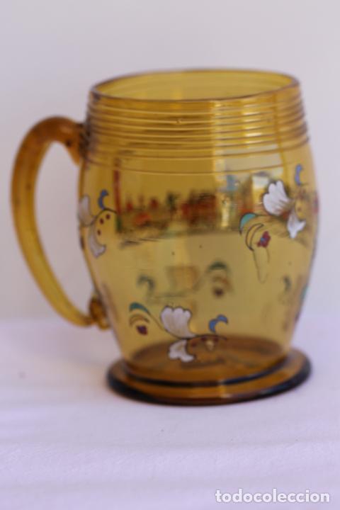 Antig&uuml;edades: JARRA DE CRISTAL ESMALTADA GORDIOLA - Foto 3