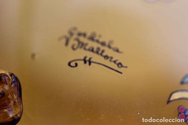 Antig&uuml;edades: JARRA DE CRISTAL ESMALTADA GORDIOLA - Foto 5