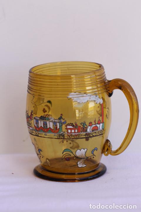 Antig&uuml;edades: JARRA DE CRISTAL ESMALTADA GORDIOLA - Foto 1