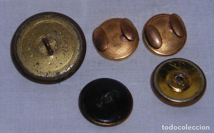 Antig&uuml;edades: Lote con 5 botones antiguos - Foto 3