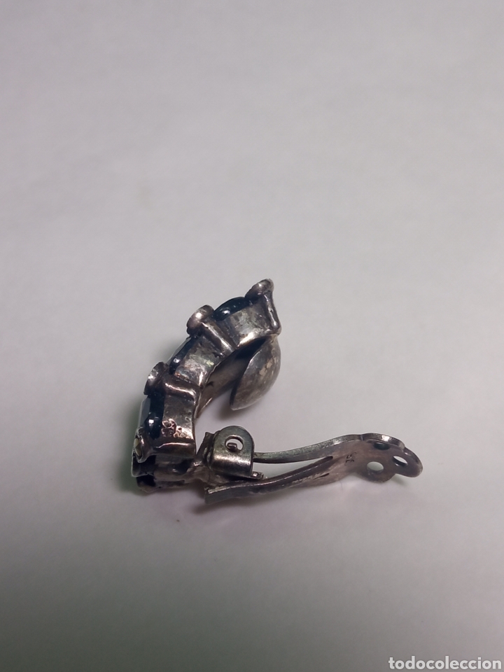 Antig&uuml;edades: Pendientes plata y azabache + - Foto 3
