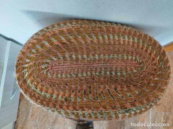 Antig&uuml;edades: Cesta esparto cuerda y cable - Foto 2