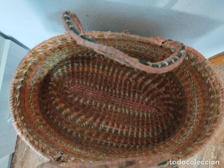 Antig&uuml;edades: Cesta esparto cuerda y cable - Foto 3