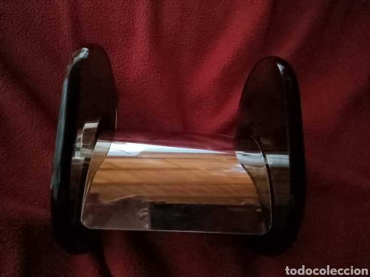 Antiquit&eacute;s: Portarrollo de cristal gris vintage