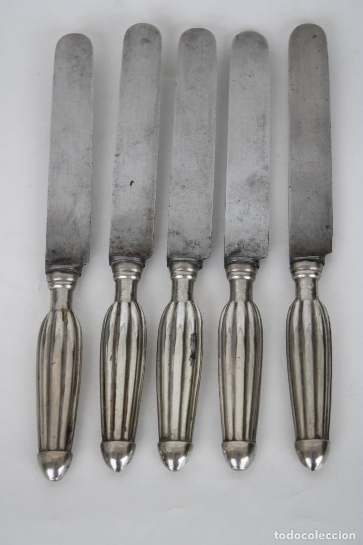 Antig&uuml;edades: 5 cuchillos antiguos de plata de ley - Foto 2
