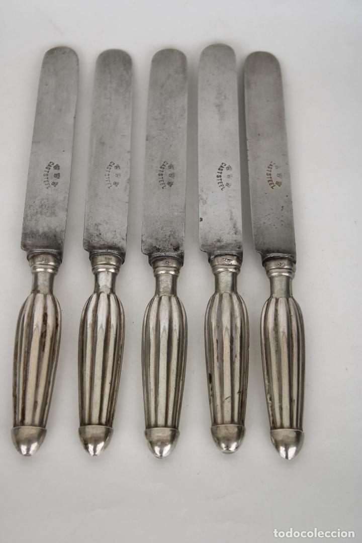 Antig&uuml;edades: 5 cuchillos antiguos de plata de ley - Foto 1
